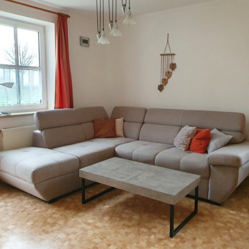 Wohnzimmer in der Ferienwohnung Abendsonne