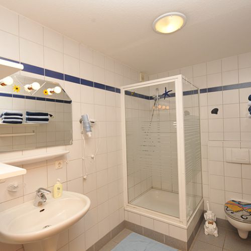 Badezimmer in der Ferienwohnung Abendsonne