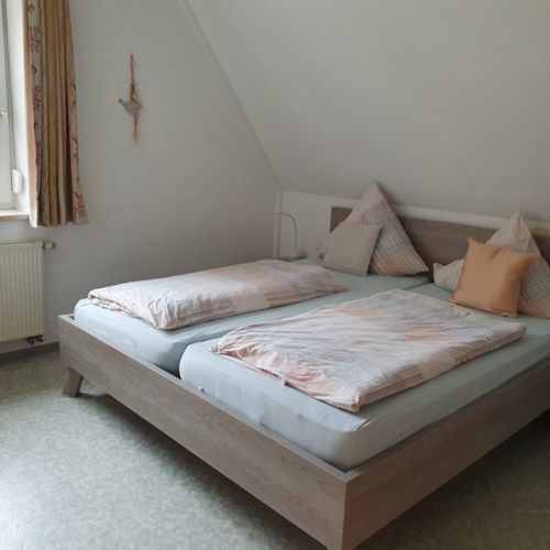 Schlafzimmer in der Ferienwohnung Schwalbennest