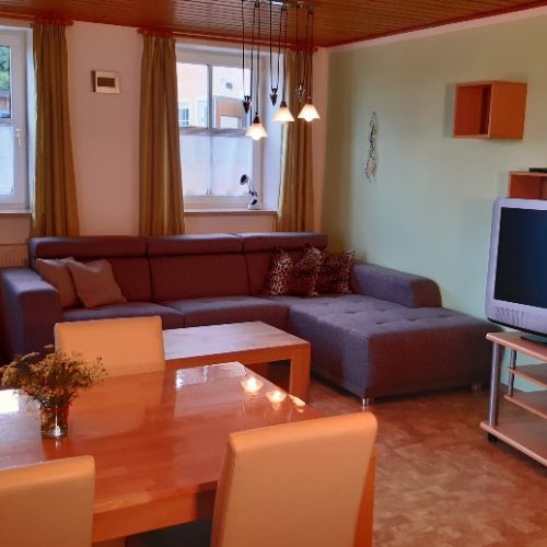 Wohnzimmer der Ferienwohnung "Morgensonne"